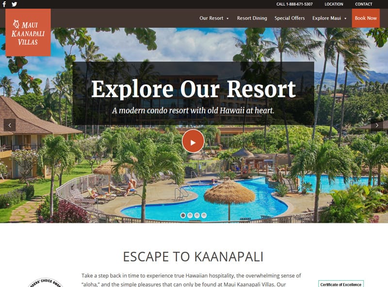 Aston Maui Kaanapali Villas website project